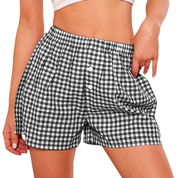 Shorts PRETTYGARDEN Pijama Vichy Verano 2025 XXL