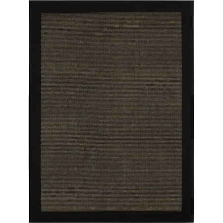 Garden Party Courtyard Indoor/Outdoor Rug, Black Tie, 5'6" x 7'6"