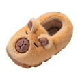 thumbnail image 2 of breaise Toddler Slippers for Girls Boys Fluffy House Shoes with Heel Cover Winter Warm Plush Cute Outdoor Shoes, 2 of 7