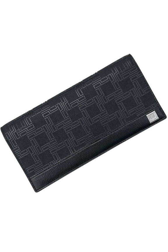 Pre-Owned Dunhill Bi-fold Long Wallet, Black, D-Eight L2LH10A, Leather dunhill