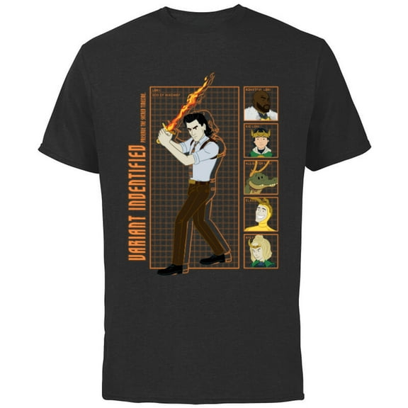 Marvel Loki Variants Identified - Short Sleeve Cotton T-Shirt for Adults - Customized-Black