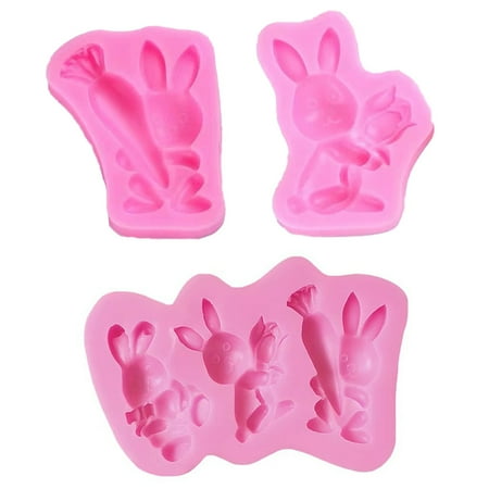 

QUSENLON Biscuit Molds Cartoon Rabbit Carrot Shape for Baking Chocolates Hard Candy Cakes