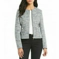 thumbnail image 1 of Karl Lagerfeld Paris Tweed Fringe Jacket Blazer, 1 of 8