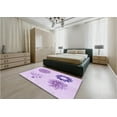 thumbnail image 5 of Ahgly Company Machine Washable Indoor Round Transitional Heliotrope Purple Area Rugs, 8' Round, 5 of 7
