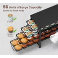thumbnail image 4 of Y&M Coffee Pod Organizer for Countertop, 4-Tier Metal Storage Drawer, Holds 56 Capsules, Coffee Station Holder for Kitchen, Office, or Home, 3 cup rack, Black, 4 of 8