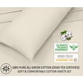 thumbnail image 6 of RUVANTI 100% Cotton Sheets for Queen Size Bed - Crispy Cooling Percale Sheets - Breathable & Durable Queen Sheet Set - Deep Pocket 16 Inches (Fits up to 18") - Creamy White - 4 Pieces, 6 of 8