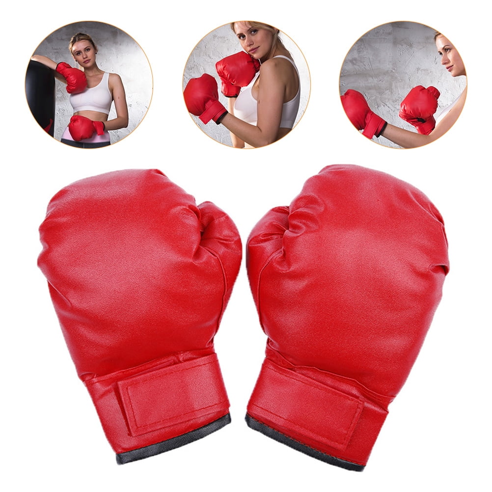 3 Pairs Boxing Gloves Hand Wraps Sparring Kit Kids Mittens The Fitness Child Red