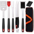 thumbnail image 6 of BBQ Grill Accessories Set of 7, Stainless Steel Grilling Tools Set with Storage Bag, Heavy Duty Grill Spatula, Tong, Fork, Basting Brush, Cleaning Brush, Dishwasher Safe & Man’s Gift$$Garden & Patio, 6 of 7