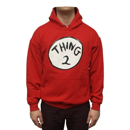 Thing 2 Hoodie Hooded Sweatshirt Costume Book Movie Red Jumper Couple Twin Gift