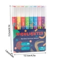 thumbnail image 5 of 8-Pack Dual-Tip Highlighter Marker Set Broad and Fine Point Tips, No Bleed, Ideal Pens for Bible Highlighting, Journaling, Home and Office Supplies, Assorted Ink Colors, 5 of 6