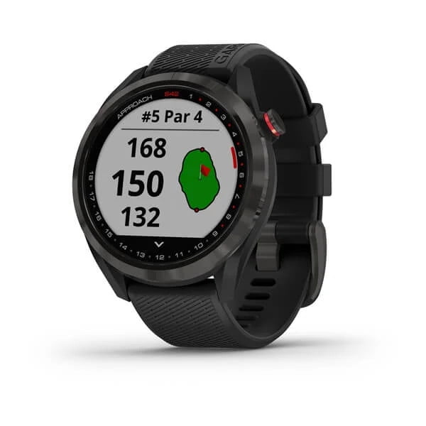 Garmin Approach S42 GPS Golf Smartwatch Gunmetal/Black (Bundle