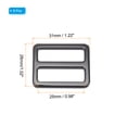 thumbnail image 2 of Uxcell Metal Tri-glide Slide Buckle 25mm, Zinc Alloy Adjuster Sliders Webbing Strap Fasteners Black 8 Pcs, 2 of 7