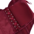 thumbnail image 5 of QSAWXQZ Women's Overbust Corset Top Strapless Sweetheart Neck Satin Boned Waist Cincher for Steampunk Party Clubwear Bustier M, 5 of 9