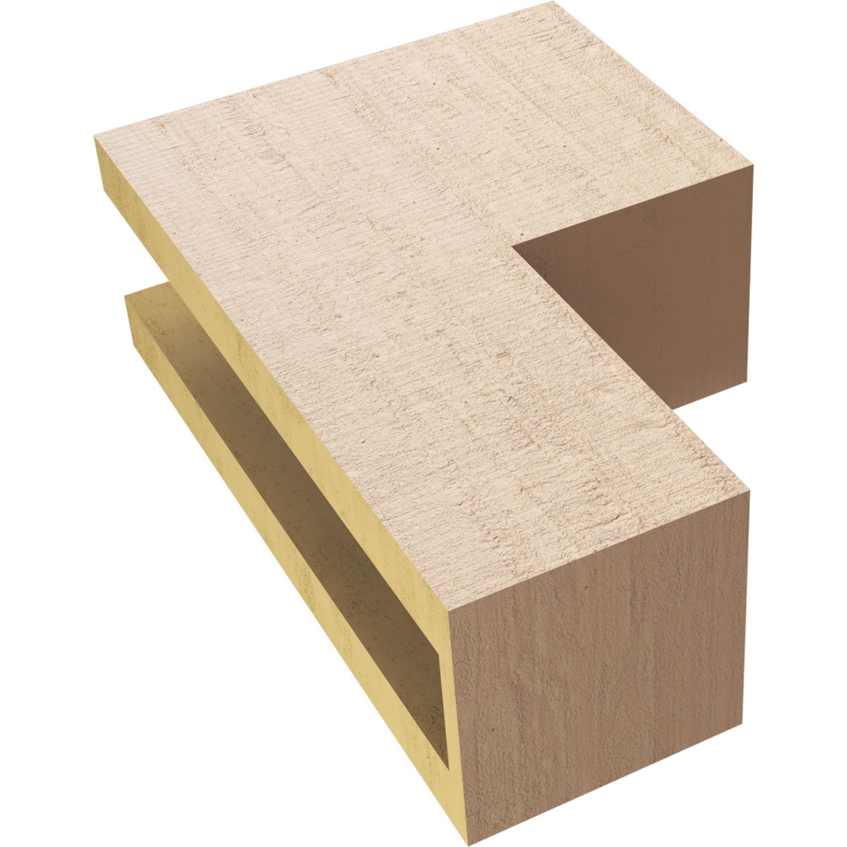 4"W x 8"D x 12"H Classic Chapel Hill Rough Cedar Woodgrain TimberThane Corbel, Primed Tan