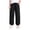 Black, variant on Edvintorg Boys Pants Size 8 Comfy Lightweight Elastic Waisted Loose Fit Casual Cuffed Trousers with Pockets