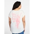 thumbnail image 3 of Terra & Sky Women's Plus Size Dolly Parton Graphic Tee with Short Sleeves, Sizes 0X-5X, 3 of 5