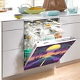 thumbnail image 2 of Yayeee Magnetic Dishwasher Cover for The Front Decoration Home Kitchen Machine Sticker Protector, Neon Road, 2 of 6