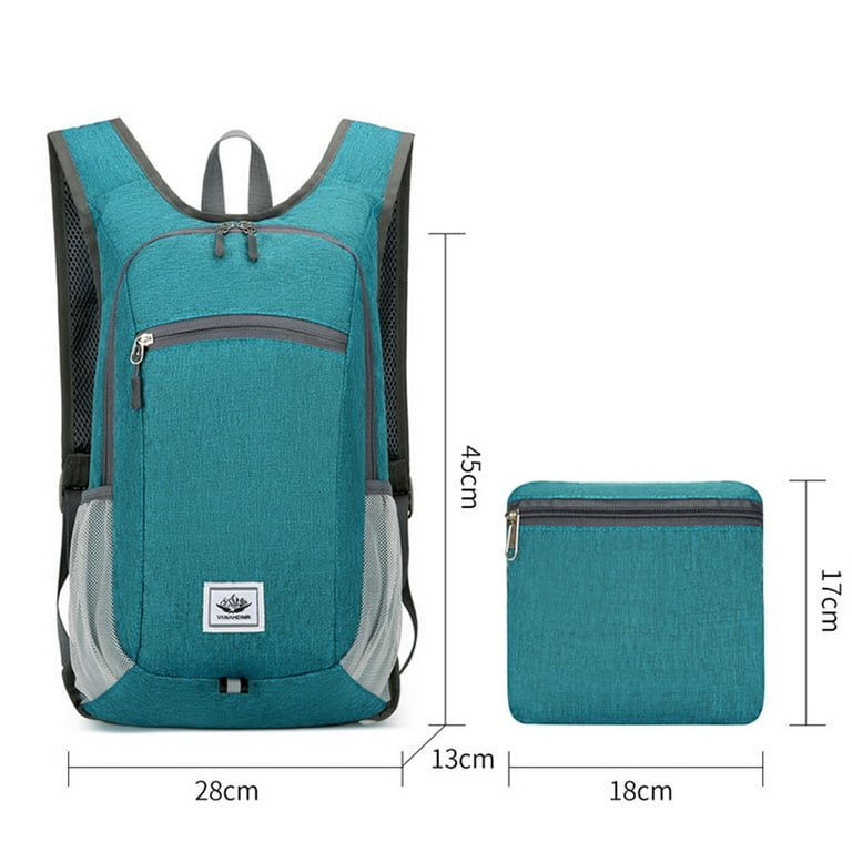 Outdoor Portable Backpack Storage Foldable Large Capacity Sports Waterproof  Travel Bag(Dark Gray) 