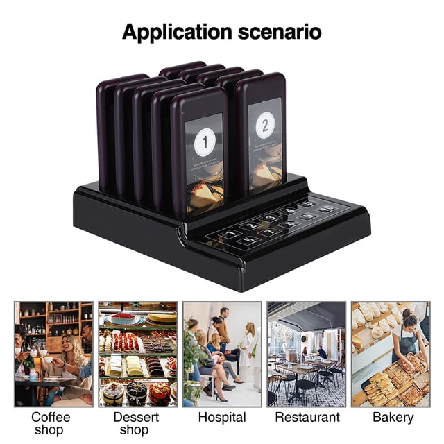 Paging Wireless Pager System Restaurant Queuing Calling System 10 Pager