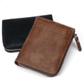 thumbnail image 2 of LOLIPPYY Men Fashion Wallet Rfid Blocking Black Zipper Pocket Purse for Secure Money Storage, 2 of 8