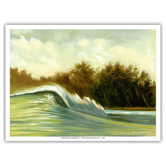 Shimmer - Breaking Wave - From an Original Color Painting by Wade Koniakowsky - Master Art Print (Unframed) 9in x 12in