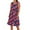 Dark Blue, variant on Women's Boho Round Neck Dress, Sleeveless Flowy Summer Sundress with Patriotic Theme, Ideal for Beach Weddings and Parties,Black L