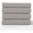 thumbnail image 3 of Kotton Culture 600 TC 4 Pc Sheet Set - 100% Egyptian Cotton 1 Flat sheet 1 Fitted sheet and 2 Pilowcases, 16' Deep Pocket (Silver,Queen), 3 of 7