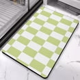thumbnail image 2 of Checkered Microfiber Bath Rug | 20x32in | Non-Slip & Super Absorbent | Luxury, Extra Soft Bath Carpet for Bathroom Floor, 2 of 5