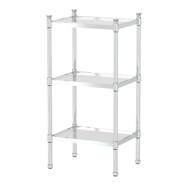 American Standard Retrospect Console Table Legs With Towel Bars & Glass Shelf - Polished Chrome