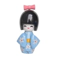 thumbnail image 1 of Figura de muñeca japonesa de dibujos animados en miniatura, pequeña escultura, figura de escritorio, geisha Azul B, 1 of 9
