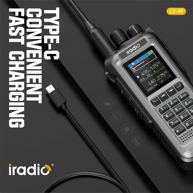 Iradio UV99 Dual Band Handheld Two Way Radio with Advanced Privacy