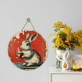 thumbnail image 5 of Easter Decorations Easter Round Door Sign Bunny Door Sign For Daily For Farmhouse Coffee Shop Front Door Home Decoration Door Hanging Decoration 7.9"X7.9", 5 of 6