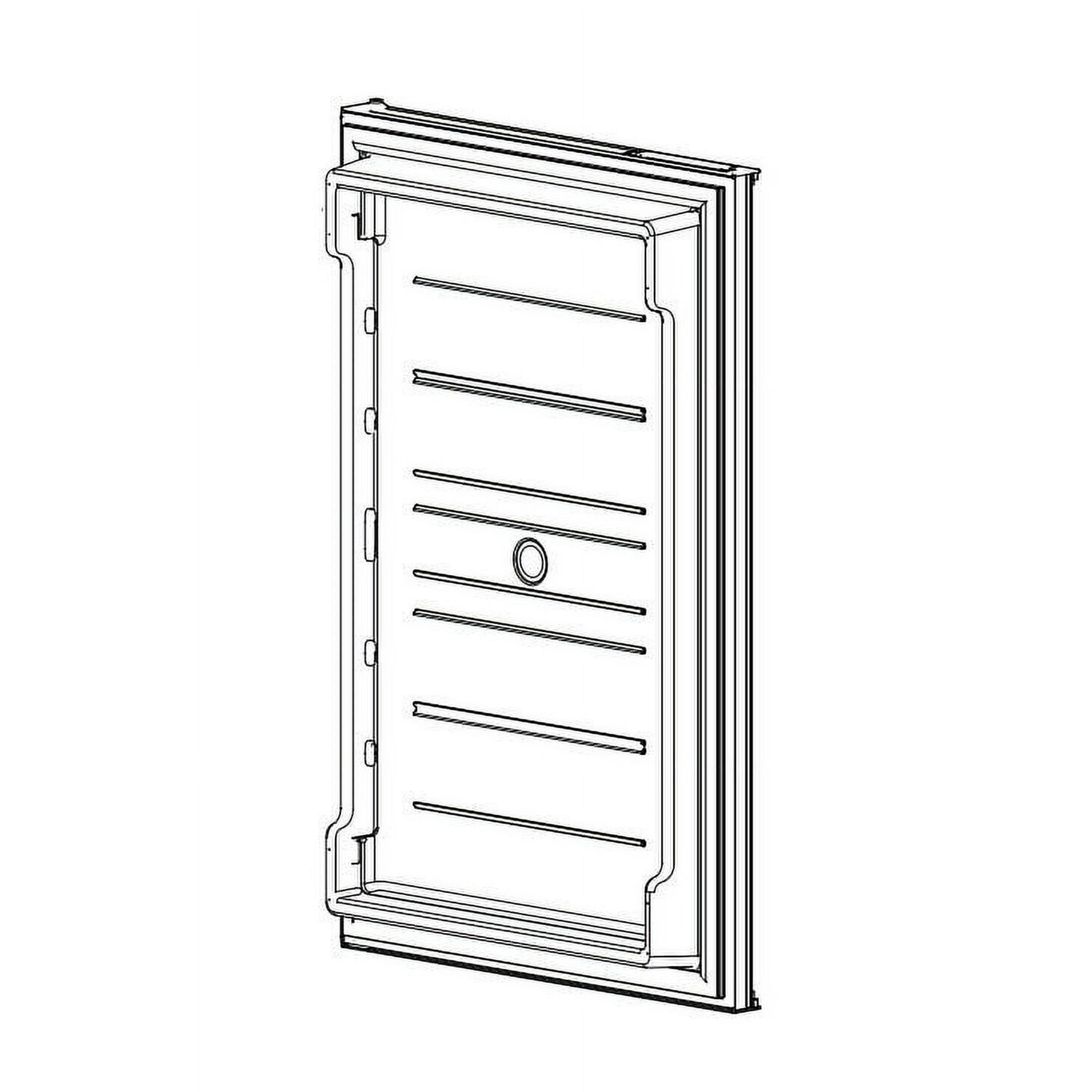 Norcold 638534 Refrigerator Door; Replacement For Norcold N8 And N10 Polar Series Refrigerators; Panel Type With Smooth Door Liner; Lower; Black