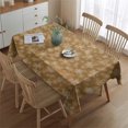thumbnail image 2 of Golden Christmas Snowflake Pattern Rectangle Tablecloth 60"x84",Waterproof Polyester Rectangle Table Cloth, Wipeable Spillproof Polyester Tablecloth for Dining, Camping, Indoor and Outdoor, 2 of 5