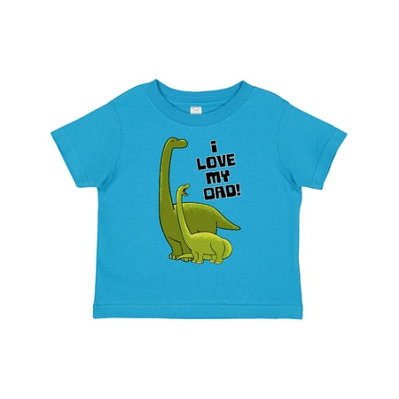 

Inktastic I Love My Dad with Baby and Daddy Brontosauruses Gift Toddler Boy or Toddler Girl T-Shirt