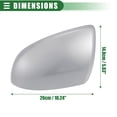 thumbnail image 4 of Unique Bargains 1PC Left Side Mirror Cover Cap for Mazda 3 2010-2011 GS1E691N7A87 Silver Tone, 4 of 7