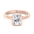 thumbnail image 2 of Houston - Moissanite Radiant Cut Lab Diamond Solitaire Engagement Ring Bezel Set, 2 of 4
