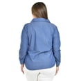 thumbnail image 4 of Camisa tipo mezclilla Roman Fashion /Tallas Extras, 2737 (Azul marino) azul 36, 4 of 7