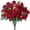 Red, variant on 6 PCS Artificial Rose Flower Bouquet Set with Stems and Leaves, Lifelike Fake Roses for Wedding Table Centerpieces Spring Party Vase Decor, Home Floral Arrangements and DIY Craft Decorations