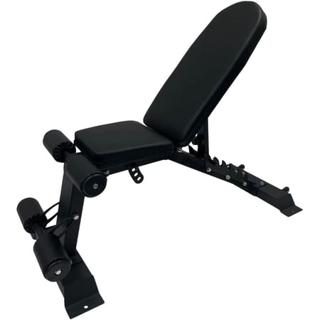 HULKFIT Heavy Duty Adjustable Foldable Multi-Purpose Weight Bench - Upright, Incline, Decline, and Flat - Black