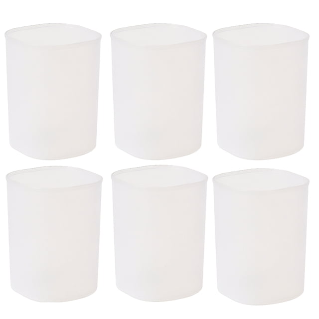 Organizador de escritorio FloreceBien - 6 piezas de soporte para bolígrafos, organizador de bolígrafos, caja de papelería para oficina, escuela, suministros para el hogar, blanco translúcido