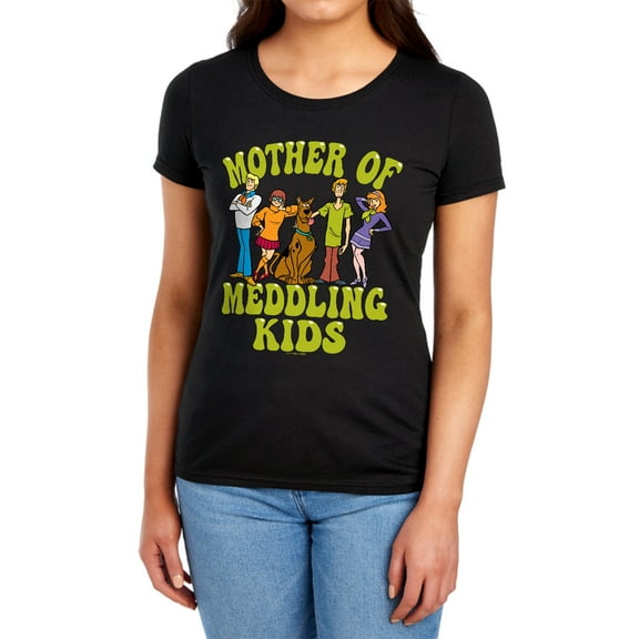 Scooby-Doo Mother's Day Meddling Kids Women's T Shirt, Black, Medium