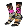 thumbnail image 1 of Lukts Graffiti Lamp Urban Scene Pattern Womens Crew Soft Moisture-wicking Socks,Moisture Control Crew Socks,Mid Calf Socks, 1 of 6
