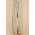 thumbnail image 4 of Pantalones sueltos Higoodz cintura alta fluidos con cinturón atado Pierna salvaje color puro para niña, 4 of 6