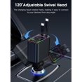 thumbnail image 4 of Cargador de coche EFFIFLOW, doble retráctil, USB C, 145 W, carga rápida, 4 of 6