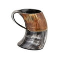 thumbnail image 4 of Drinking Horn Mug Kit for Beer Alcohol Mead Wine Tea Coffee Ale for Men’s & Women’s - Medieval Stein Tankard with Carved Mug with Horn Belt Holster Neck Strap Shot Cup Bottle Opener 7 Pcs set, 4 of 10