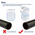 thumbnail image 3 of Unique Bargains Clear Chair Leg Caps End Feet Furniture Floor Protector 1.5" 38mm Inner Dia 8pcs, 3 of 7