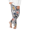 thumbnail image 2 of Wukai Dog Print Teenagers' Pajama Pant Sleep Pajama Lounge Pant PJ Bottoms with Pockets and Button Fly(Available in Big & Tall)-Large, 2 of 6
