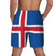 thumbnail image 2 of Mens Iceland Flag 2 in 1 Quick Dry Swim Trunks with Compression Liner Beach Shorts, 2 of 6