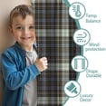 thumbnail image 3 of Blackout Kids Curtains,Brown Blue Checkerboard Checkered Pattern Childrens Insulated Curtains Set Of 2,Bedroom Essentials,Toddler Room Decor 42"x84", 3 of 5